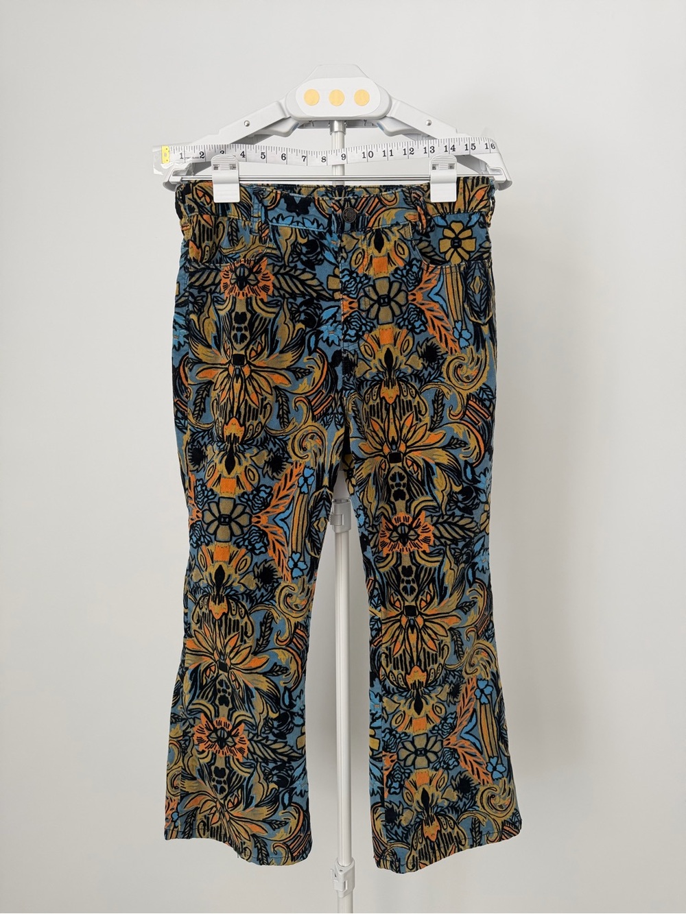 Free People - Floral Pull-On Leggings - Blue & Yellow & Black